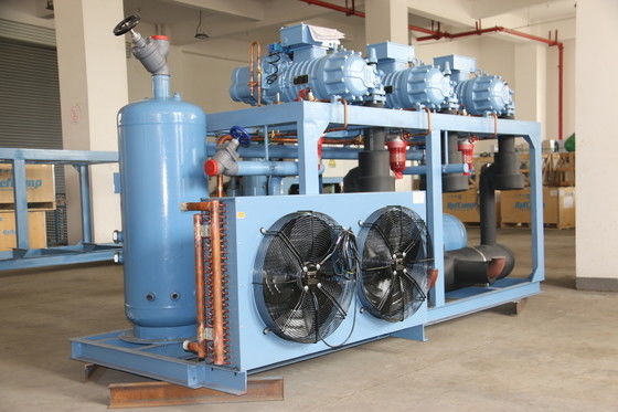 Industrial Air-Cooled Screw Compressor Unit New Condition Condensing Unit Automatic Features Core being Motor Refrigerat Refcomp compressor