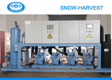 Refcomp 4 Paralleled Semi-sealed piston compressor Unit Refrigeration Unit Safe Processing Water Cooling Method