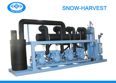 Refcomp 4 Paralleled Semi-sealed piston compressor Unit Refrigeration Unit Safe Processing Water Cooling Method