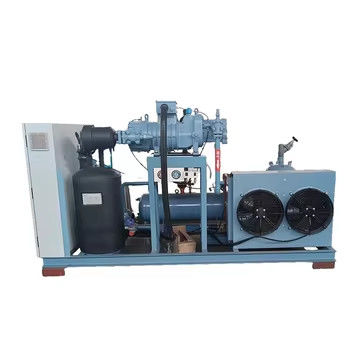 Industrial Air-Cooled Screw Compressor Unit New Condition Condensing Unit Automatic Features Core being Motor Refrigerat Refcomp compressor